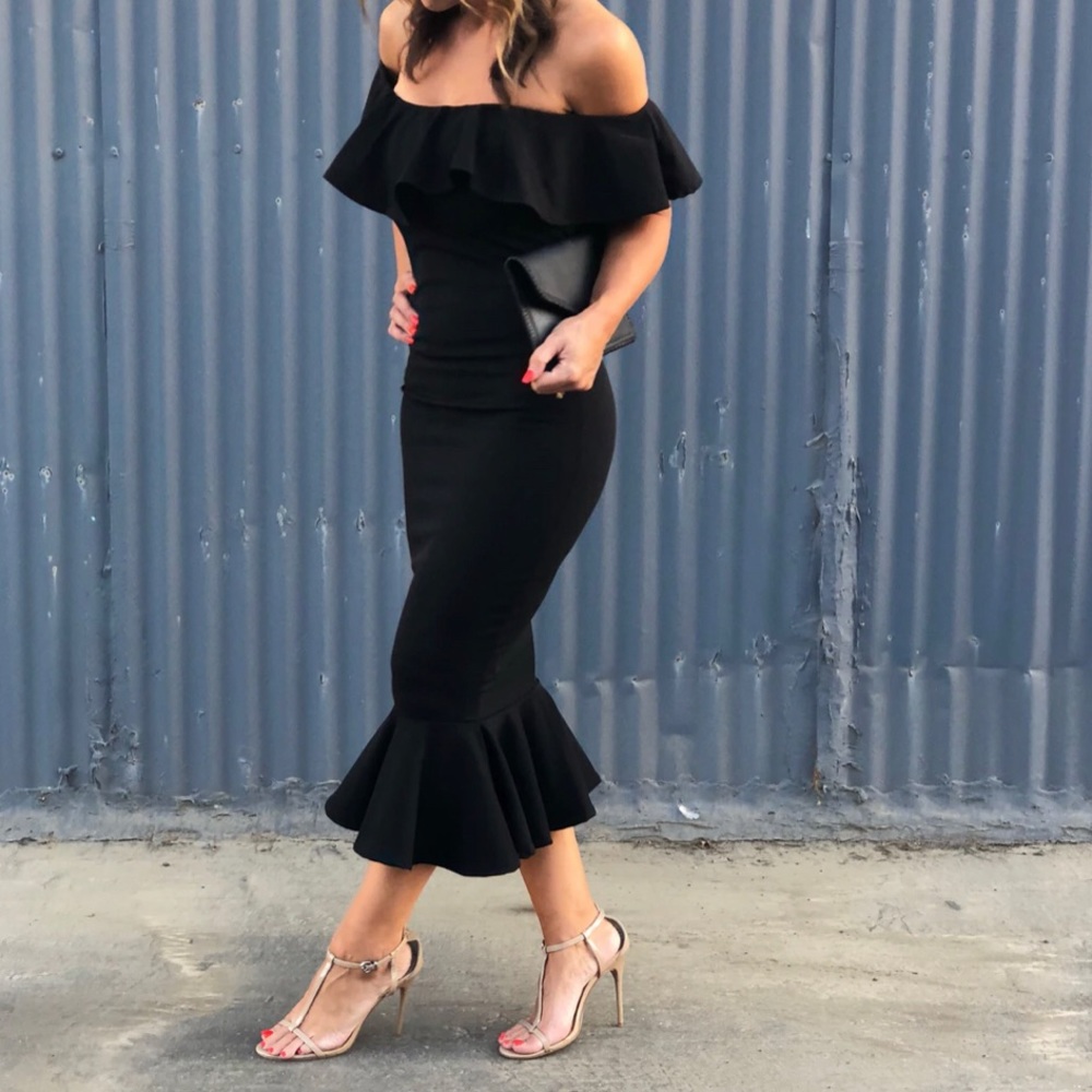 Ruffle Midi Dress